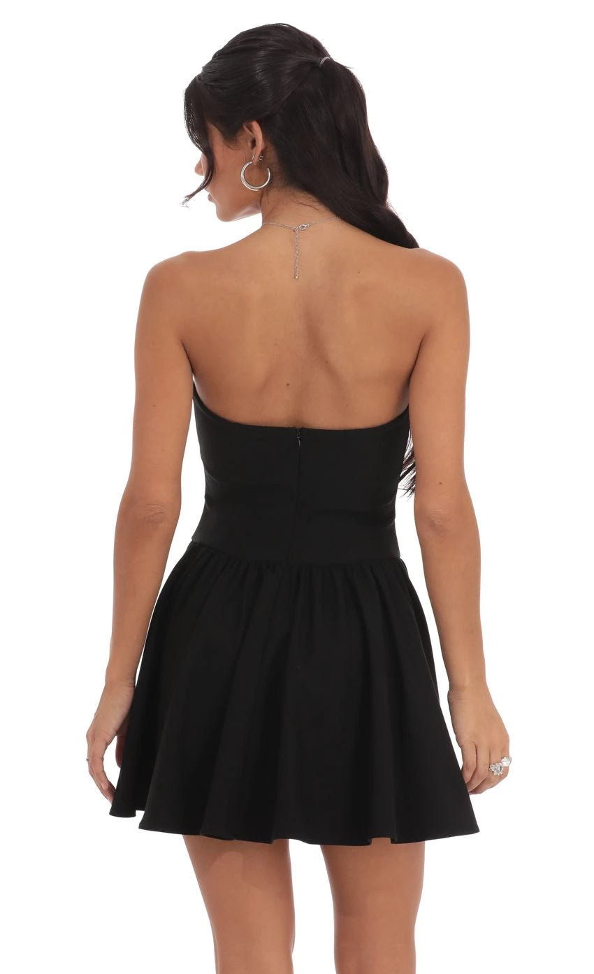 Glamorous A-Line Strapless Sleeveless Back-Zip Short Length Homecoming Dresses