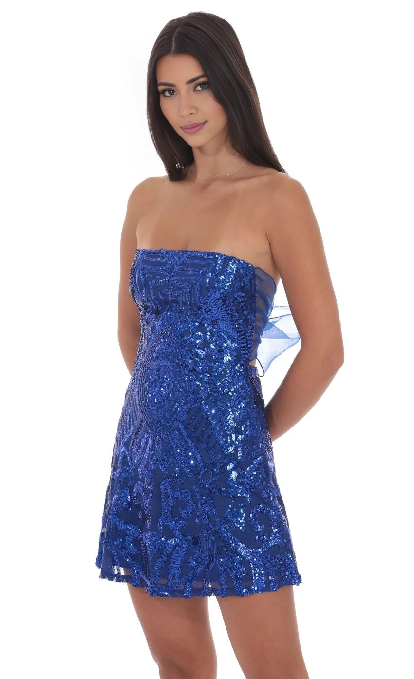 Glamorous A-Line Strapless Sleeveless Bow-Back Short Length Homecoming Dresses