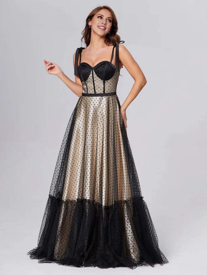 Glamorous A - Line Sweetheart Spaghetti Strap Zipper Back Long Length Prom Dresses