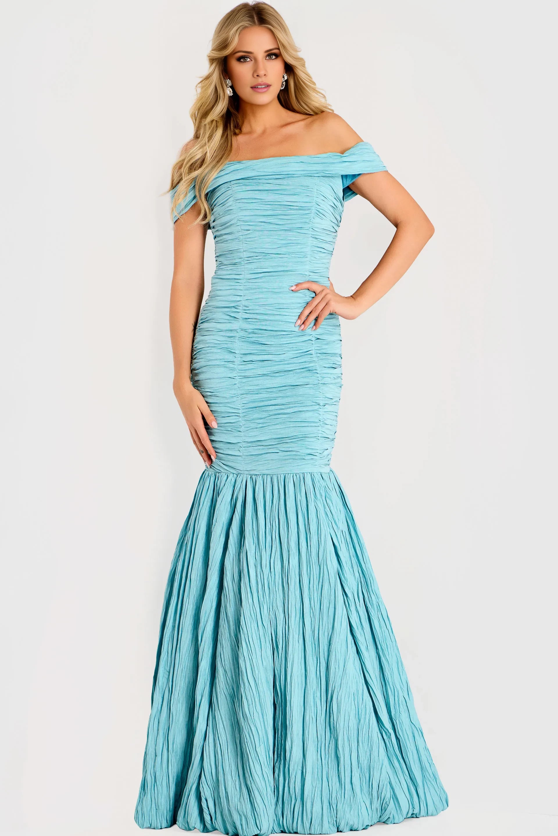 Glamorous Ball Gown One-Shoulder Sequin-Accent Long Length Evening Dresses