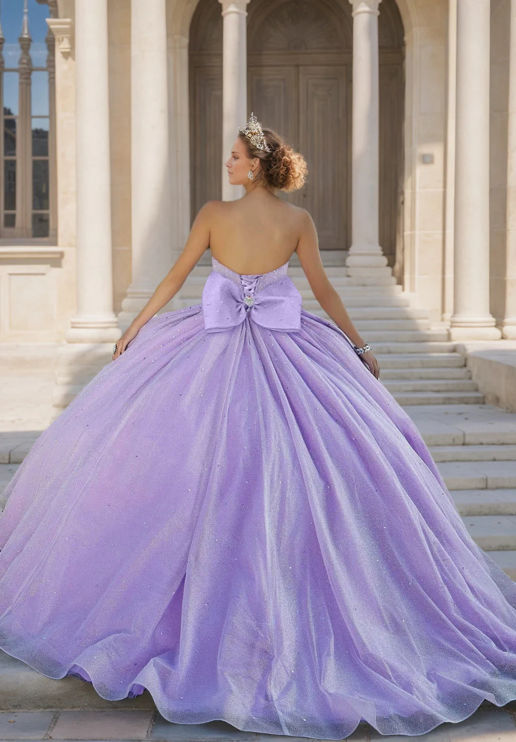 Glamorous Ball Gown Strapless Sleeveless Bow - Back Long Length Evening Dresses