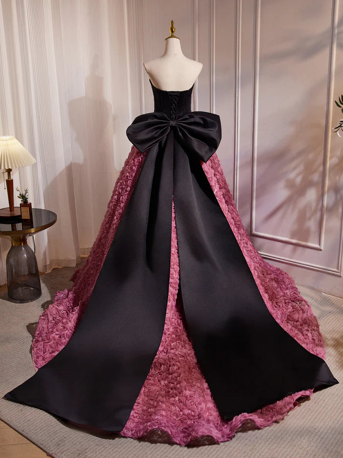 Glamorous Ball Gown Strapless Sleeveless Bow - Back Long Length Quinceanera Dresses