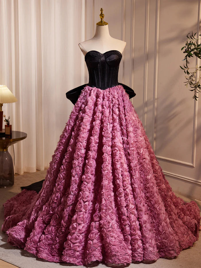 Glamorous Ball Gown Strapless Sleeveless Bow - Back Long Length Quinceanera Dresses