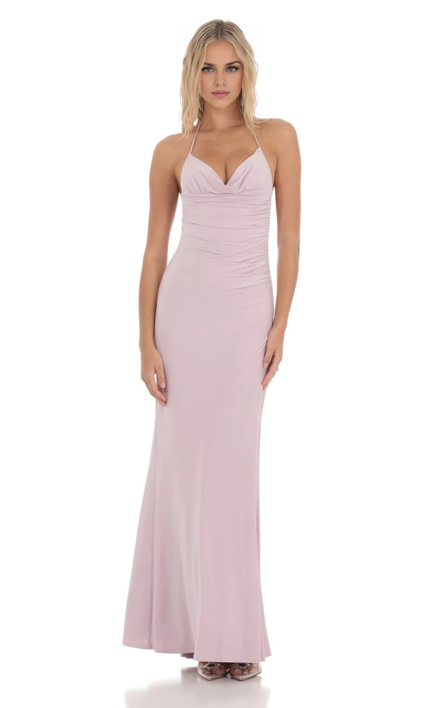 Glamorous Mermaid Halter Neck Sleeveless Butterfly-Embellished Back Floor Length Prom Dresses