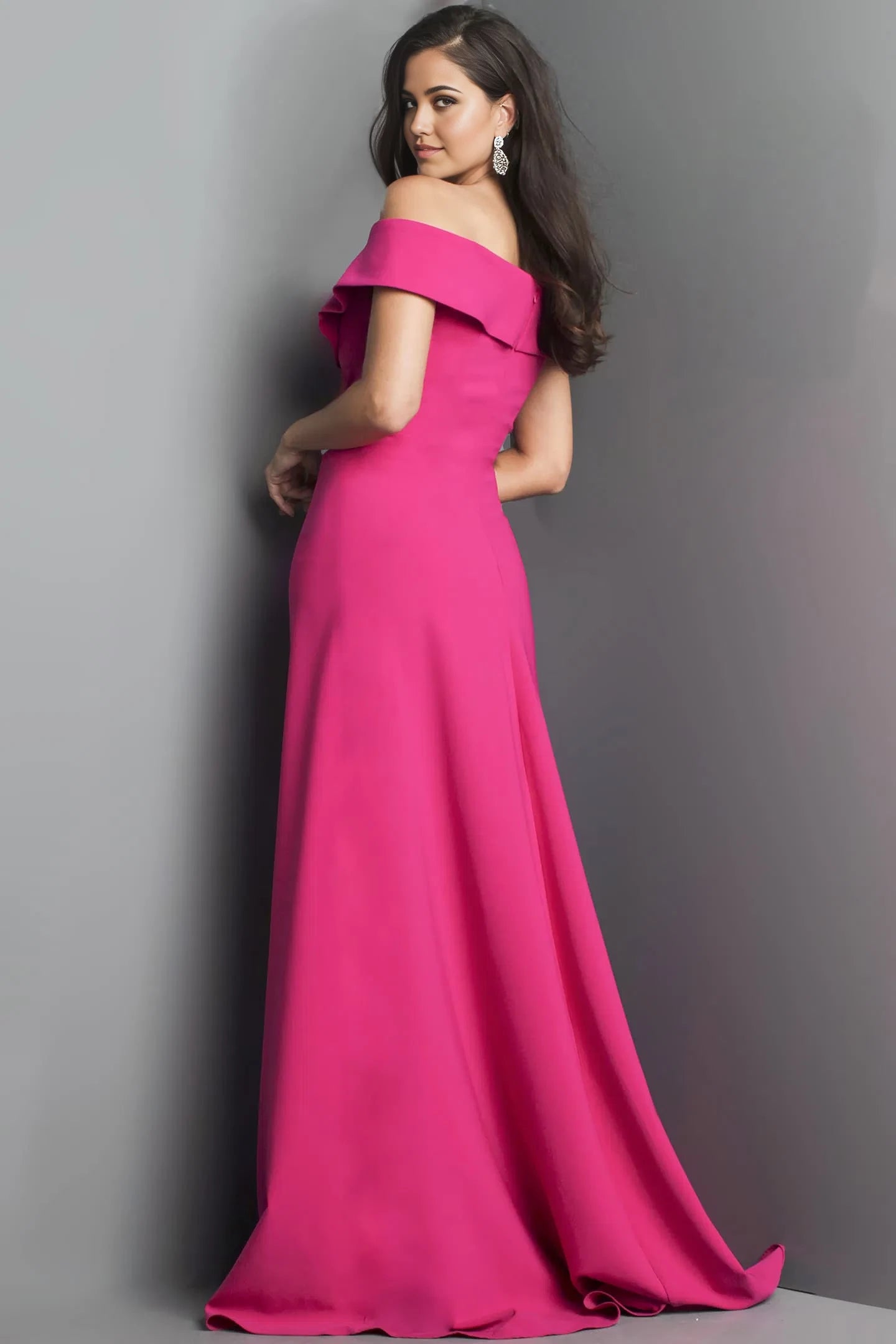 Glamorous Mermaid Off-Shoulder Draped-Bodice Long Length Evening Dresses