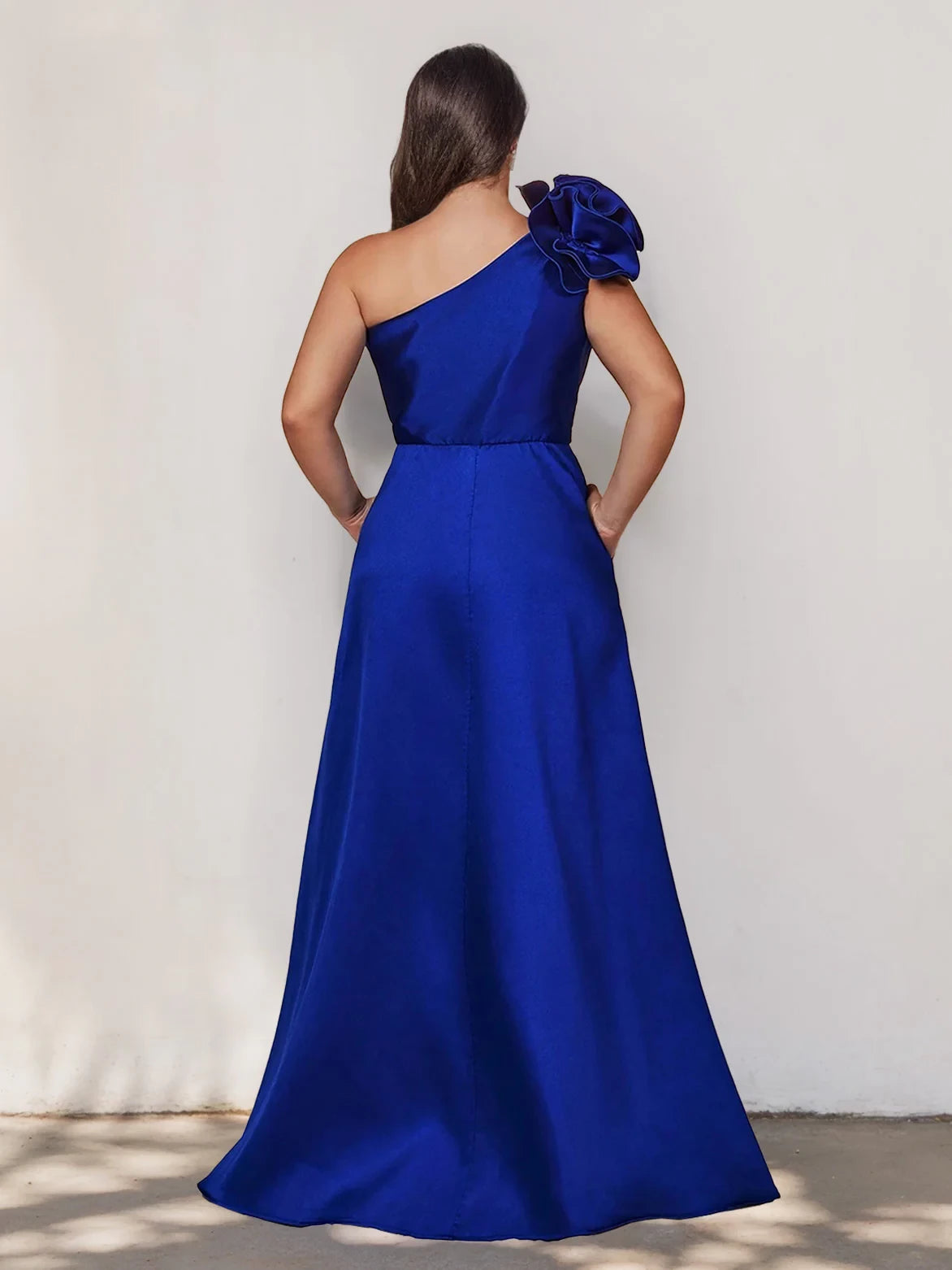 Plus Size Glamorous Mermaid One - Shoulder Sleeveless Zipper Back Long Length Prom Dresses