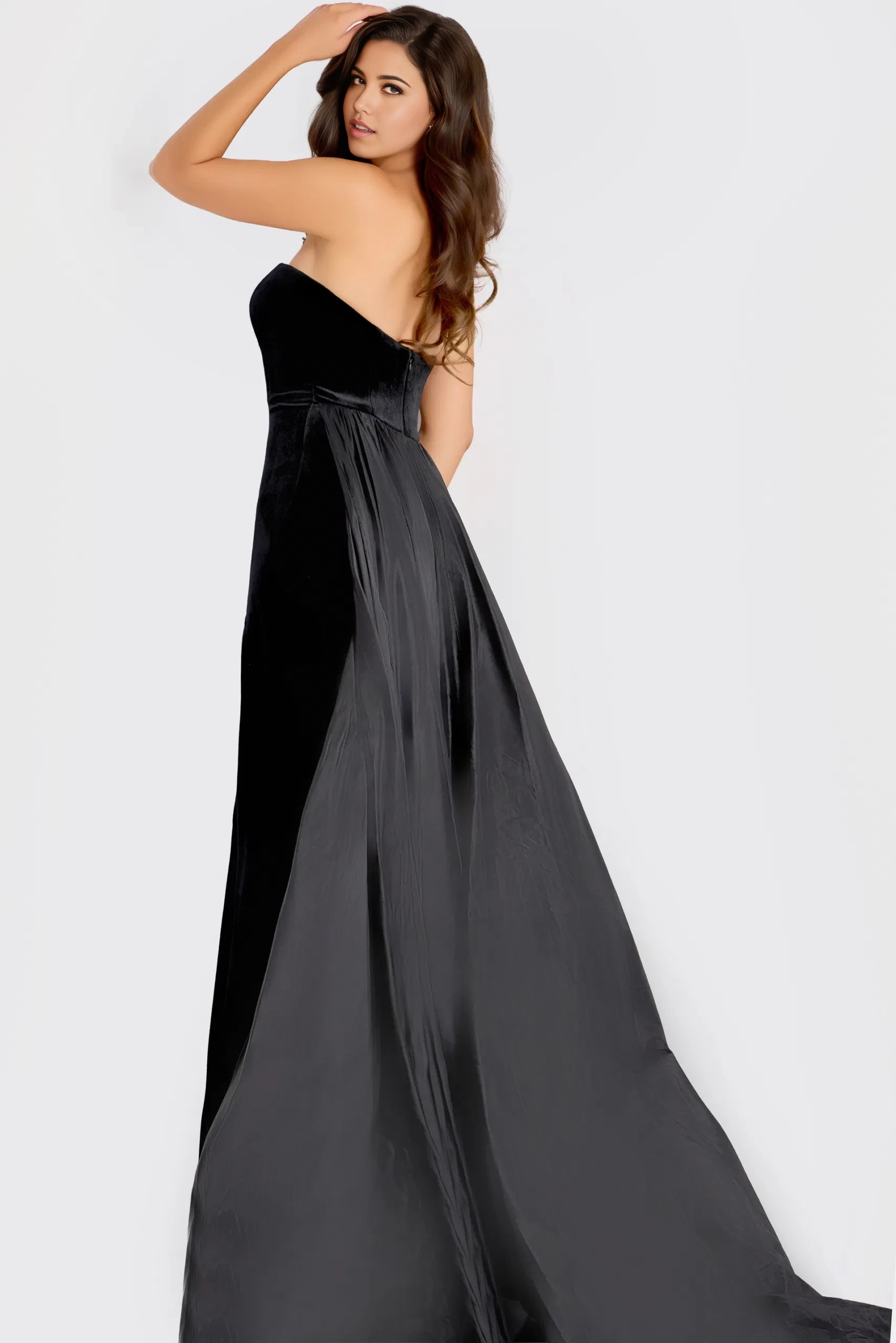 Glamorous Mermaid Strapless Beaded-Accent High-Slit Long Length Evening Dresses