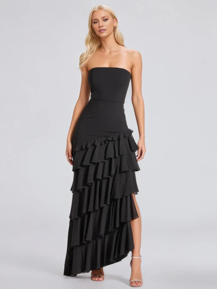 Glamorous Mermaid Strapless Sleeveless Zipper Back Long Length Prom Dresses