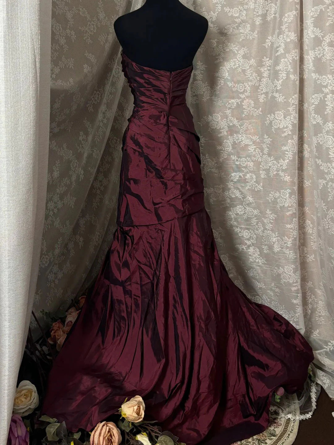 Glamorous Mermaid Strapless Sleeveless Zipper Back Long Length Prom Dresses