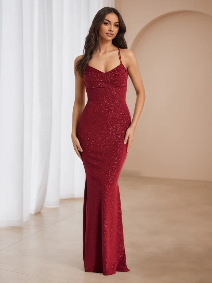 Glamorous Mermaid Sweetheart Neck Sleeveless Lace - Up Back Floor Length Prom Dresses