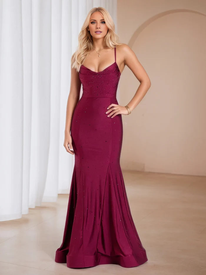 Glamorous Mermaid Sweetheart Neck Sleeveless Lace - Up Back Long Length Prom Dresses
