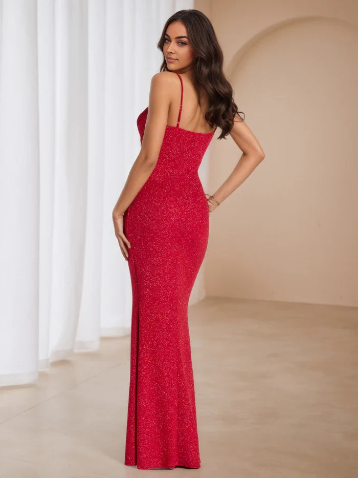 Glamorous Mermaid Sweetheart Neck Sleeveless Open Back Floor Length Prom Dresses