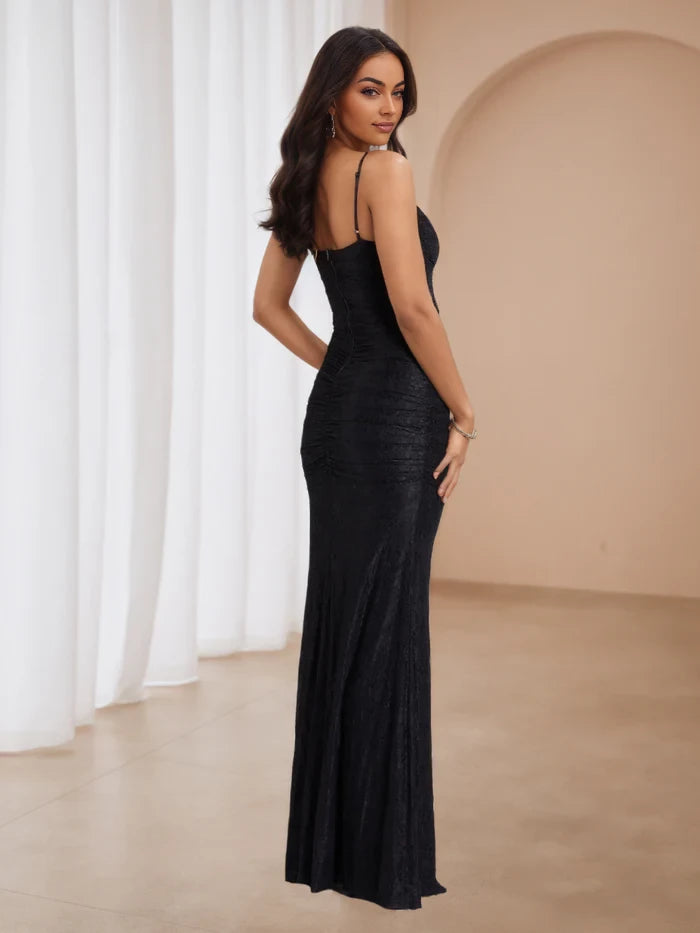 Glamorous Mermaid Sweetheart Neck Sleeveless Zipper Back Floor Length Prom Dresses