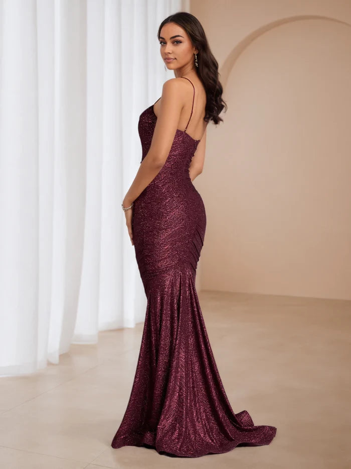 Glamorous Mermaid Sweetheart Neck Sleeveless Zipper Back Floor Length Prom Dresses