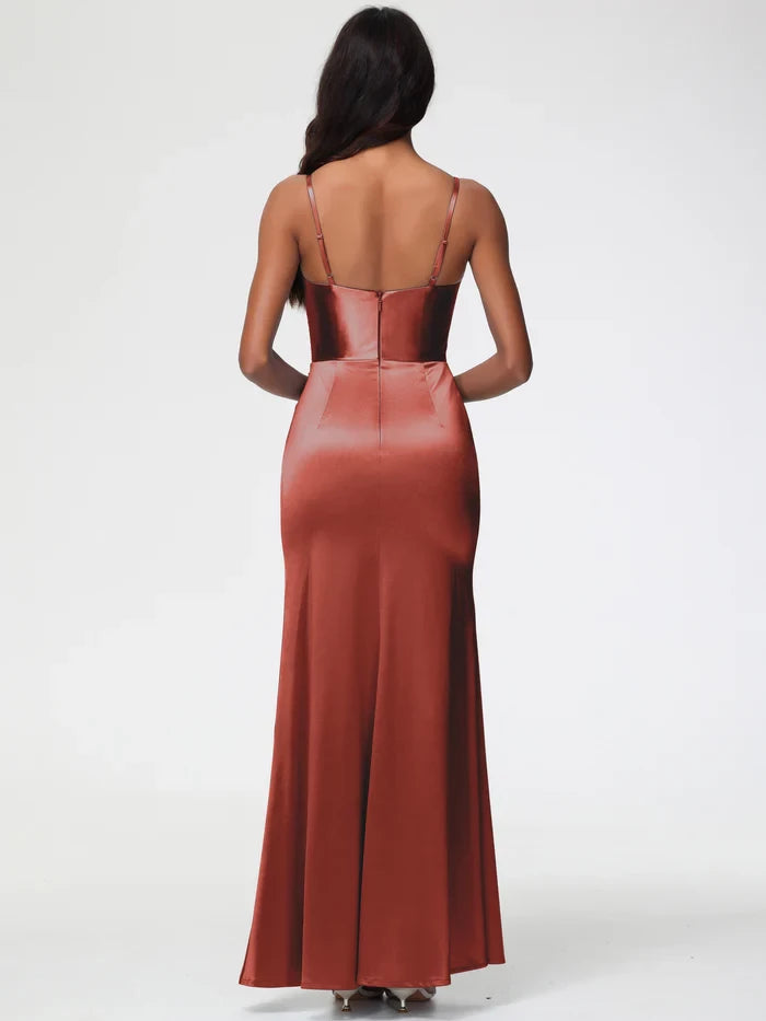 Glamorous Mermaid Sweetheart Neck Sleeveless Zipper Back Long Length Prom Dresses