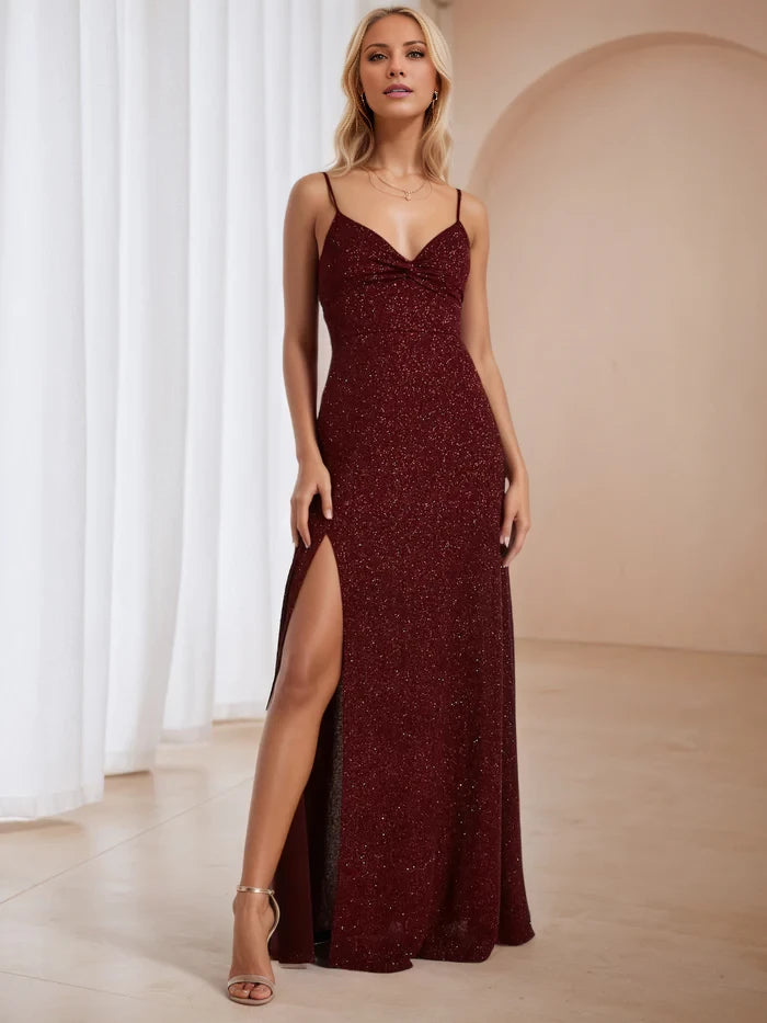 Glamorous Mermaid Sweetheart Neck Spaghetti Strap Bow - Back Long Length Prom Dresses
