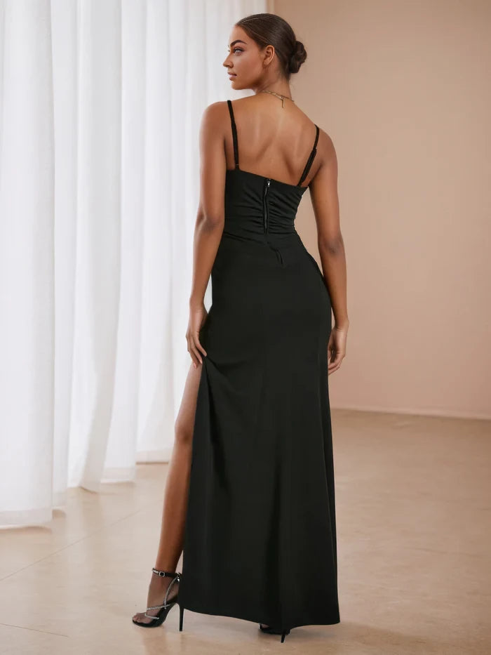 Glamorous Mermaid Sweetheart Neck Spaghetti Strap Open Back Long Length Prom Dresses