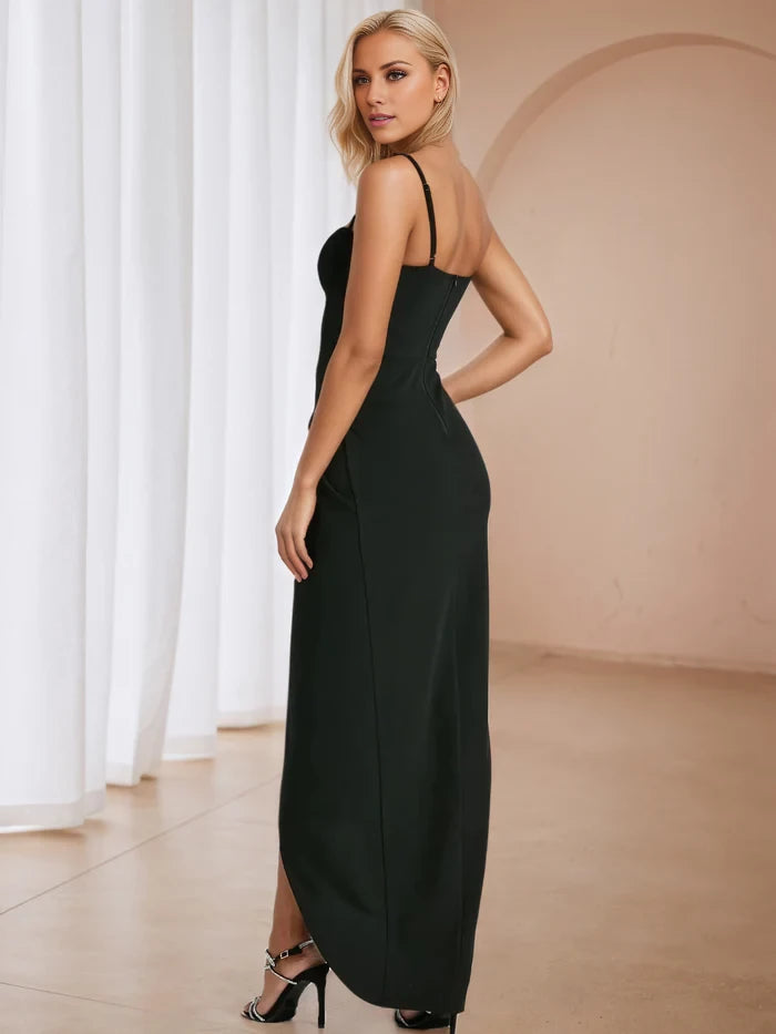Glamorous Mermaid Sweetheart Neck Spaghetti Strap Open Back Long Length Prom Dresses