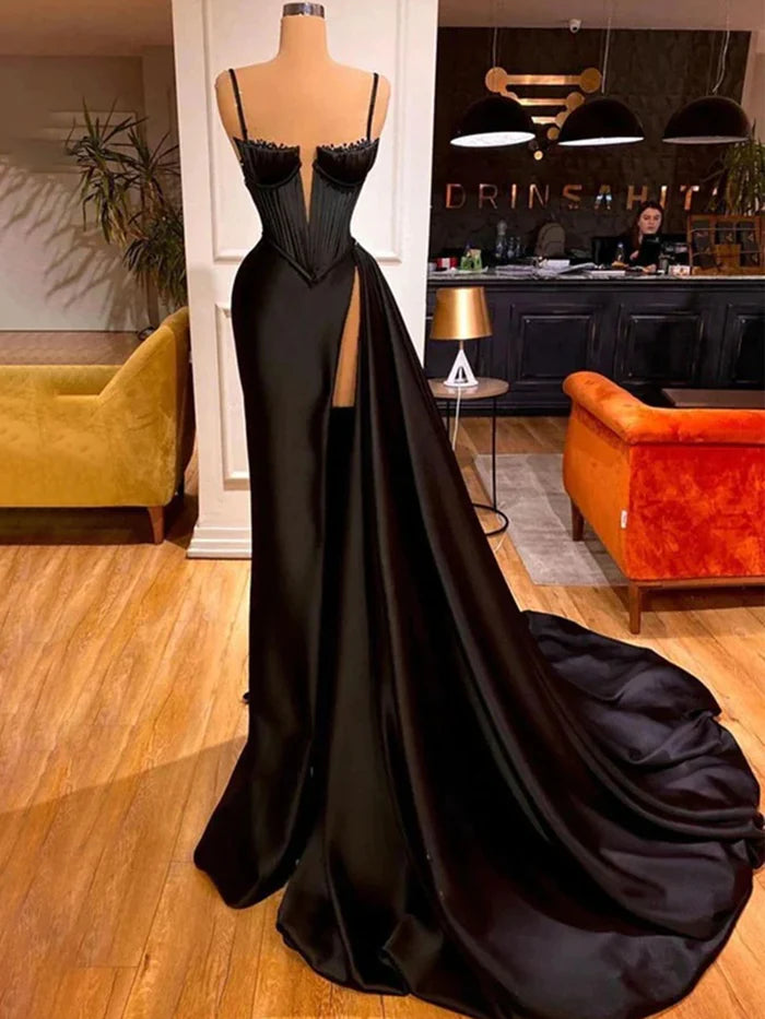 Glamorous Mermaid Sweetheart Spaghetti Strap Zipper Back Long Length Prom Dresses