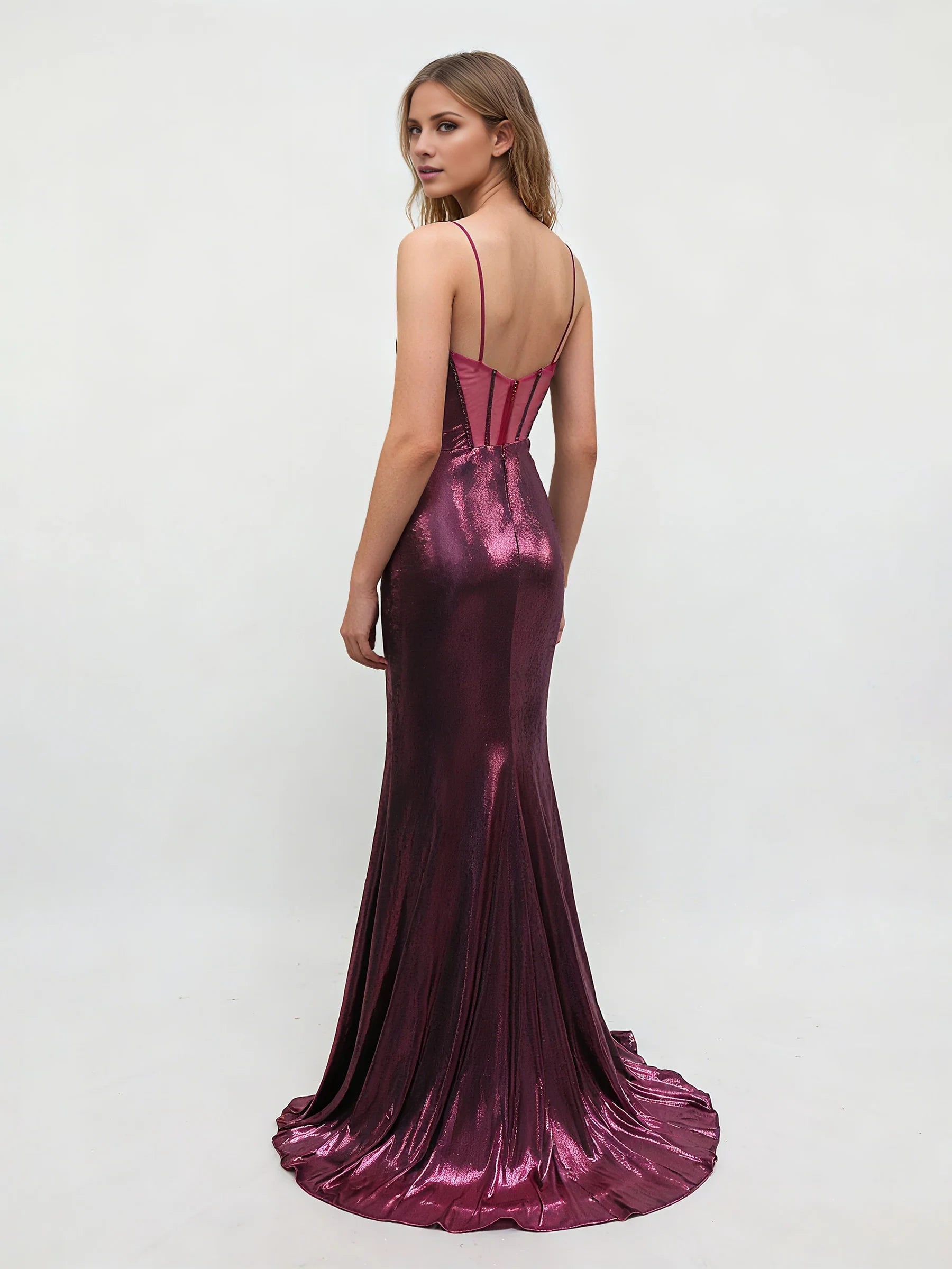 Glamorous Mermaid Sweetheart Spaghetti Strap Zipper Back Long Length Prom Dresses