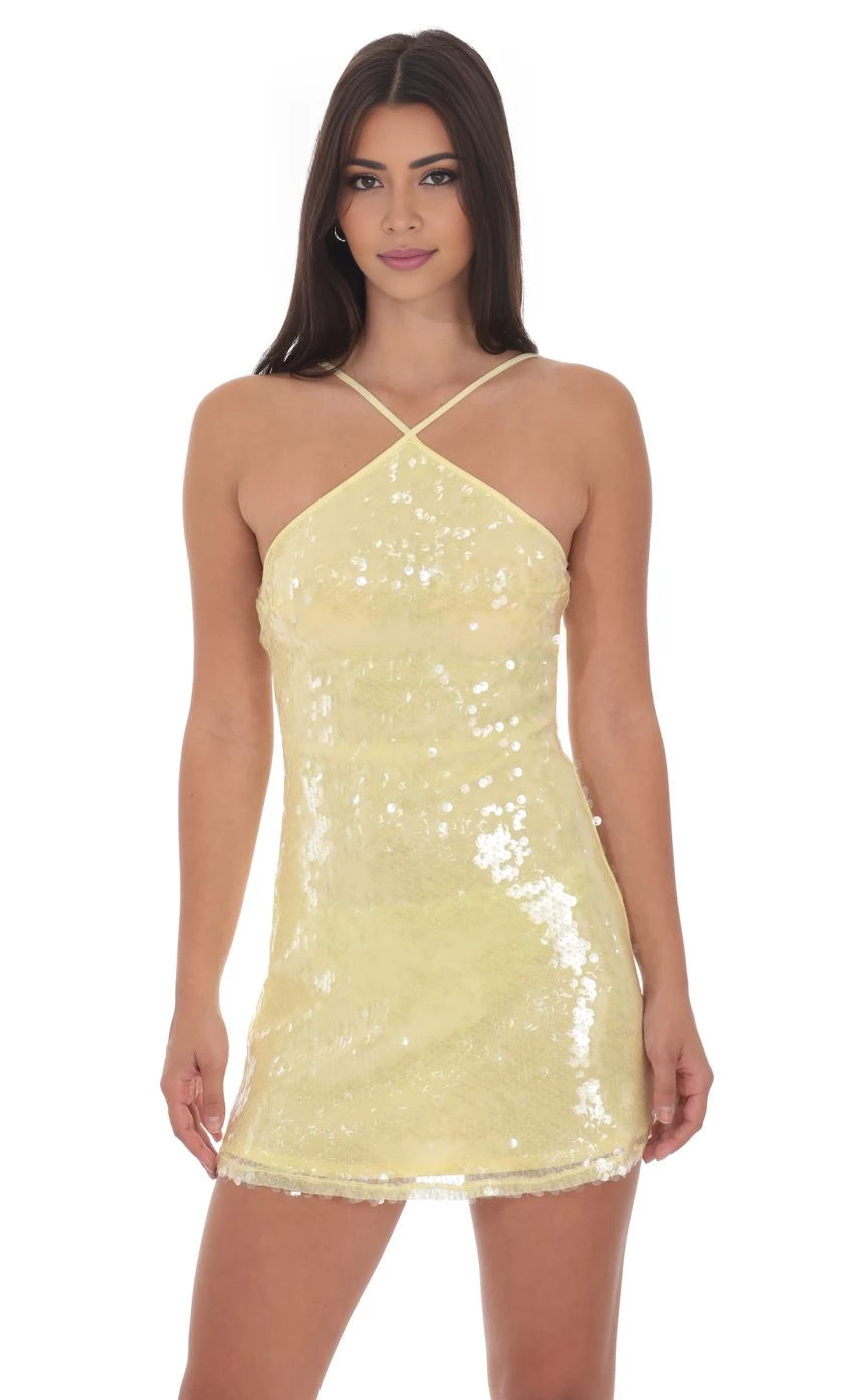 Glamorous Sheath Halter-Neck Sleeveless Back-Zip Short Length Homecoming Dresses