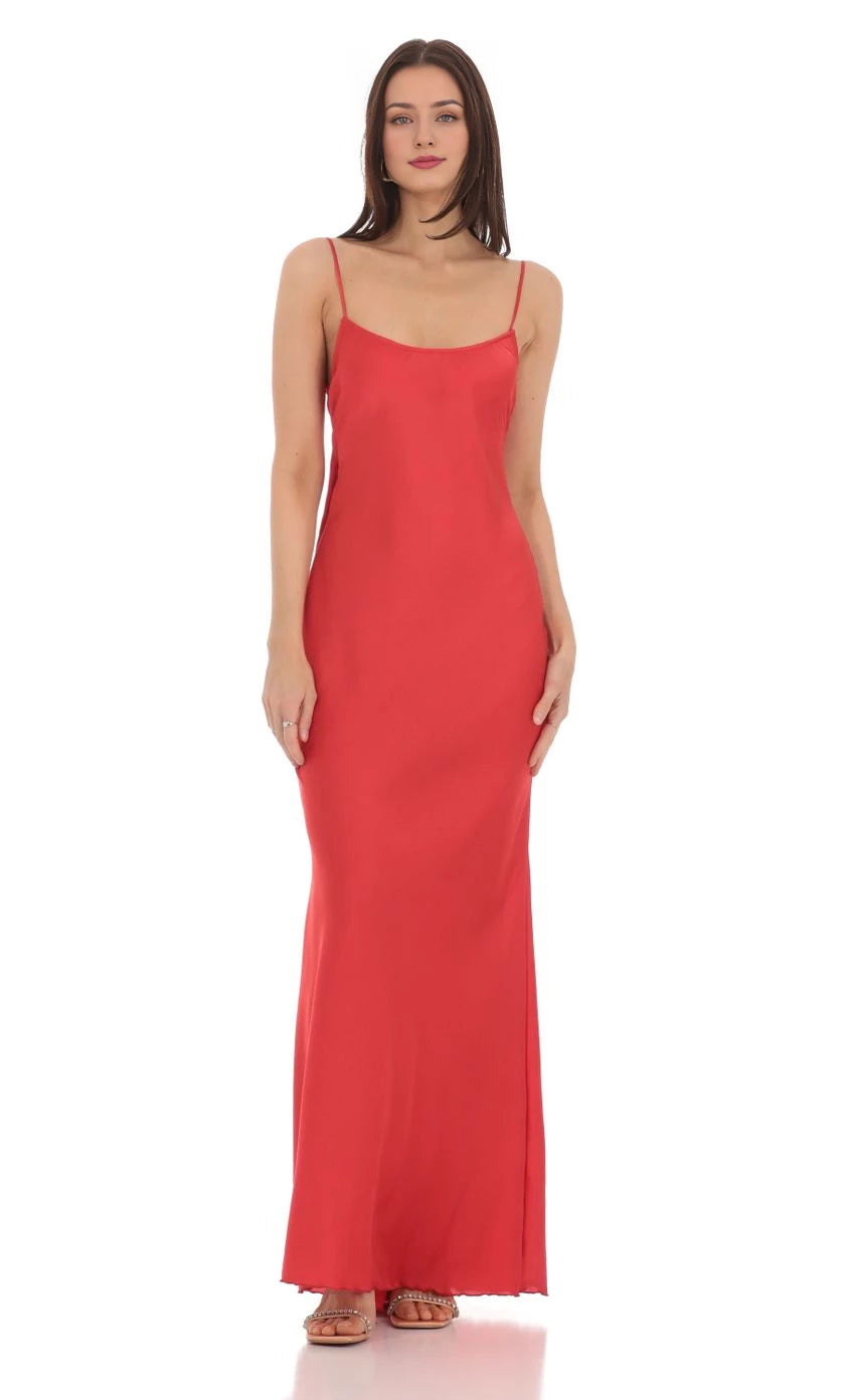 Glamorous Sheath Spaghetti-Strap Bow-Back Floor Length Prom Dresses