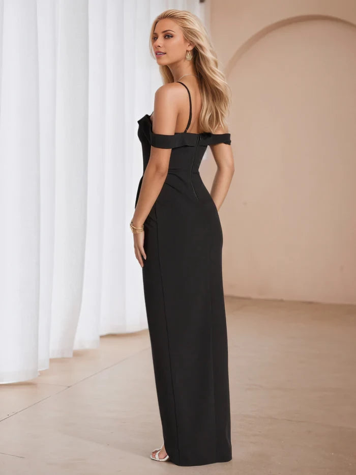 Glamorous Sheath Sweetheart Neck Off - Shoulder Long Length Prom Dresses