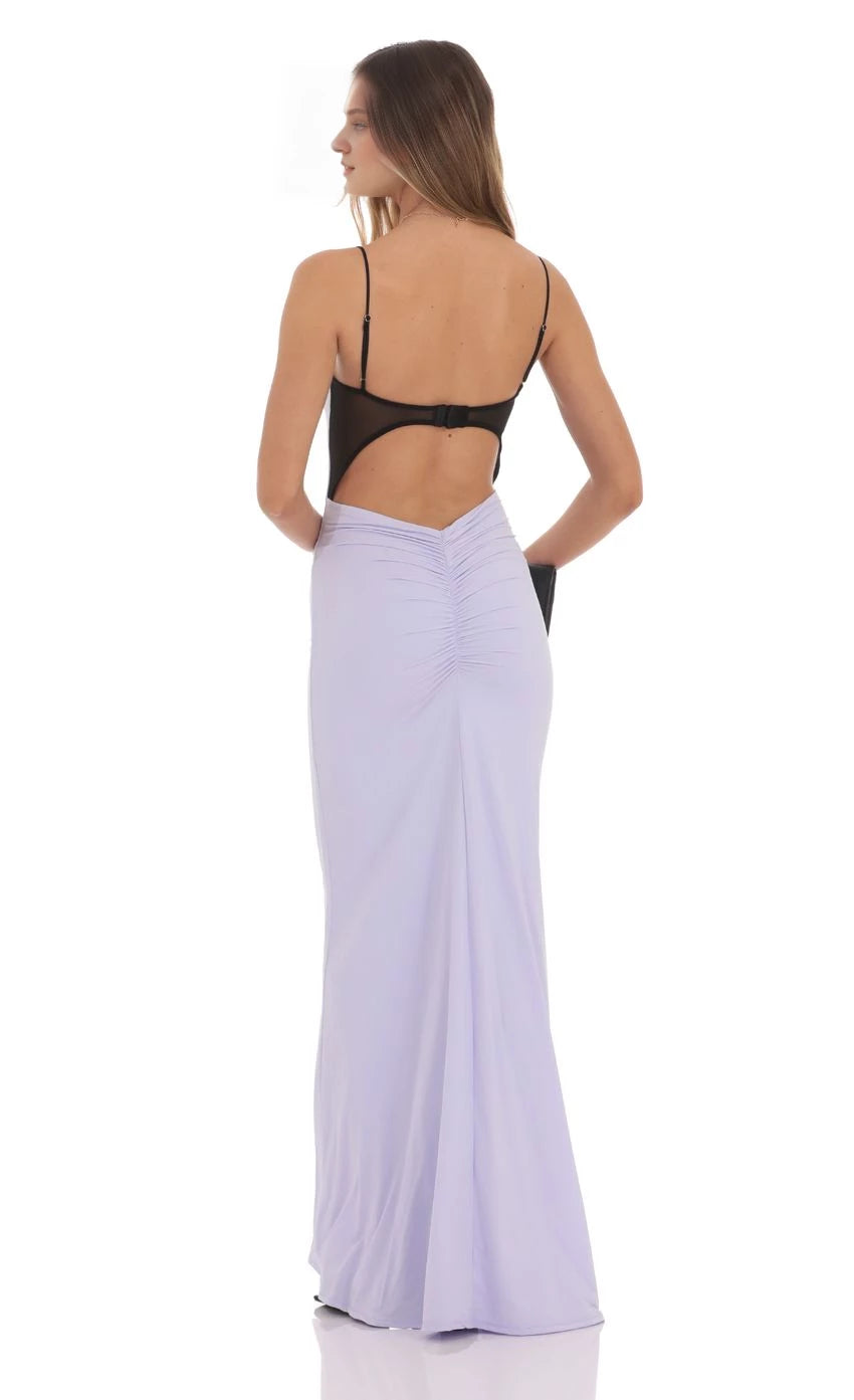 Glamorous Sheath Sweetheart Neck Sleeveless Contrast Back Floor Length Prom Dresses
