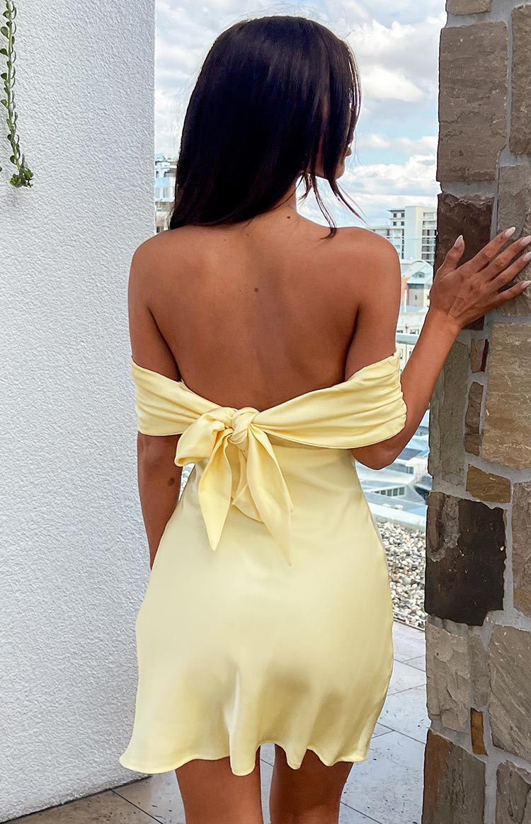 Lace-Up Back  Satin Off the Shoulder Mini Dress Homecoming Dress