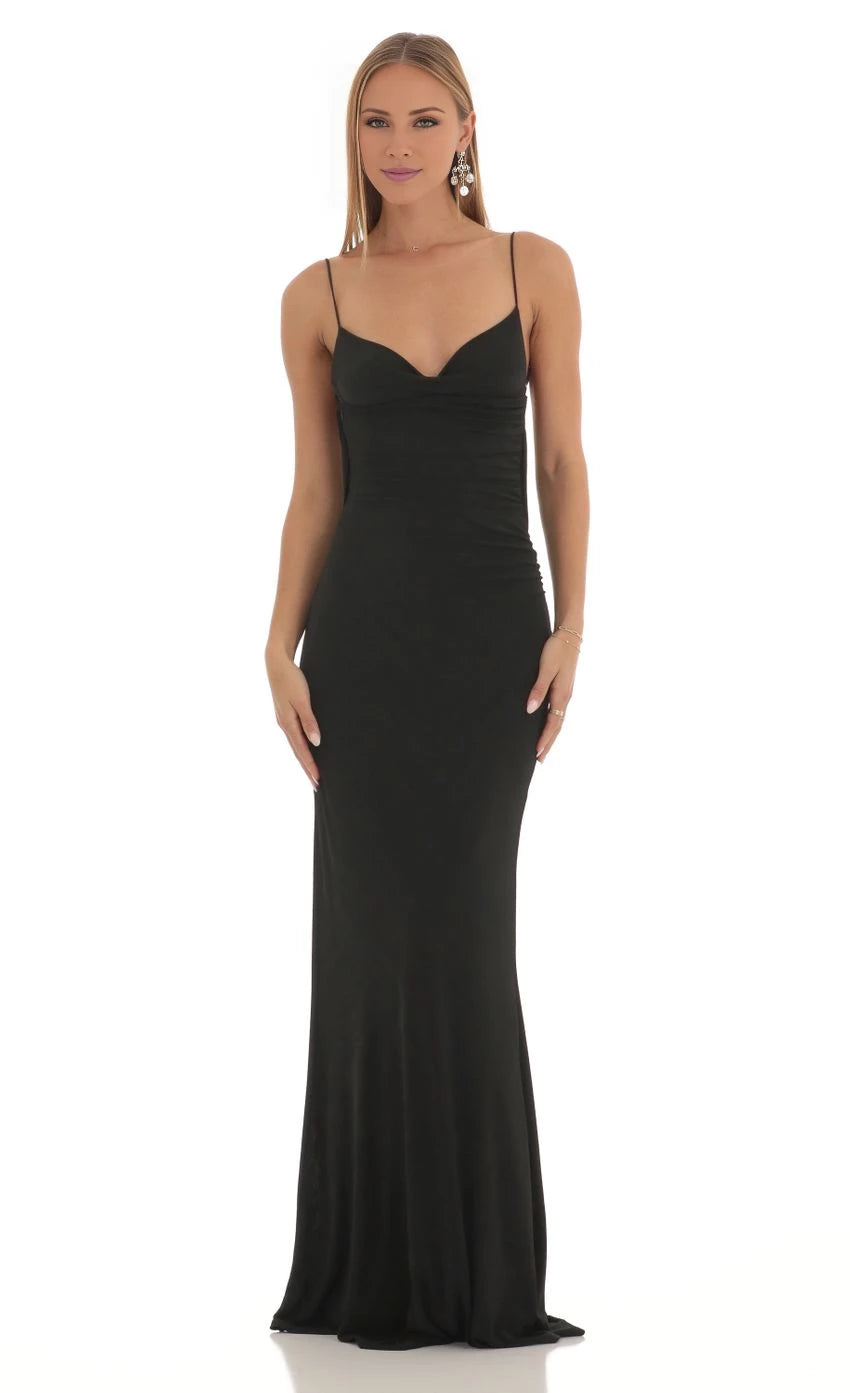 Lace Open Back Maxi Dress  Prom Dresses