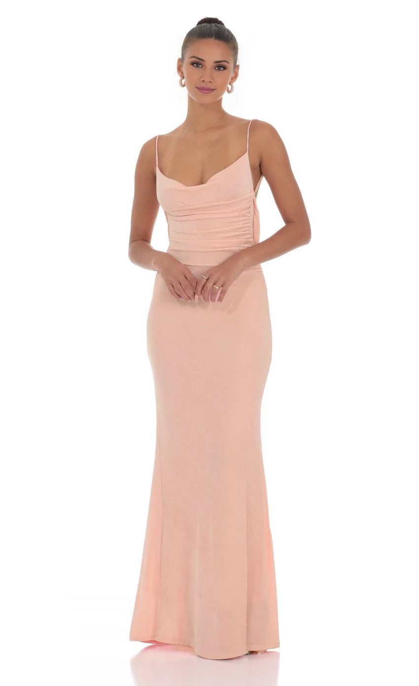 Lace Open Back Maxi Dress  Prom Dresses