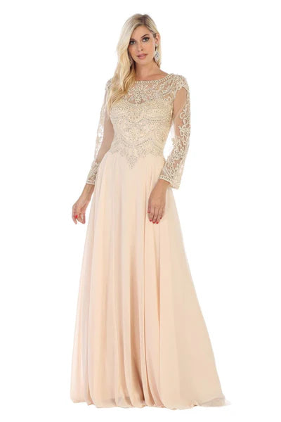 Long Sleeve A Line Classy Mother of the Bride Gown-New Collection Mother of the Bride Dresses