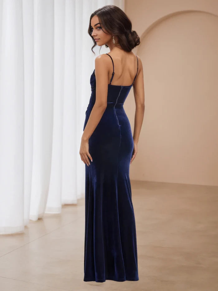 Luxurious Mermaid Sweetheart Neck Sleeveless Plain Back Floor Length Prom Dresses