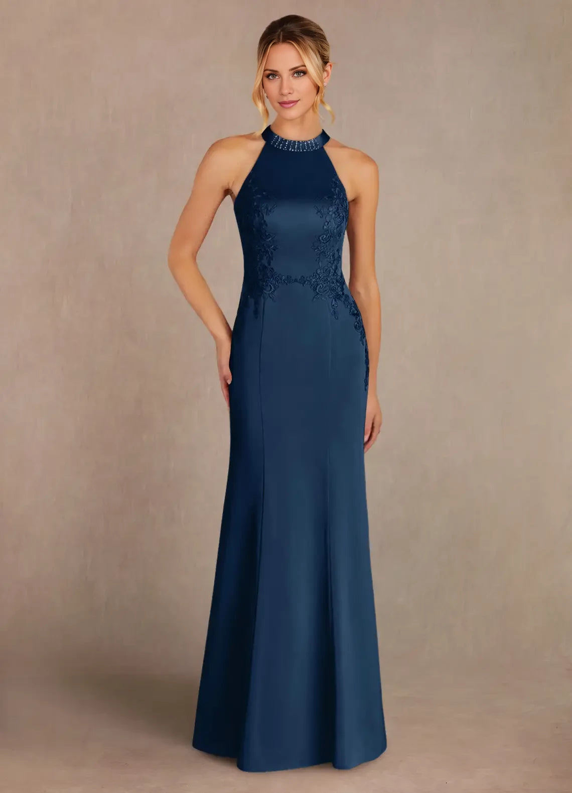 Mermaid Lace Satin Dress Mother of the Bride Dresses