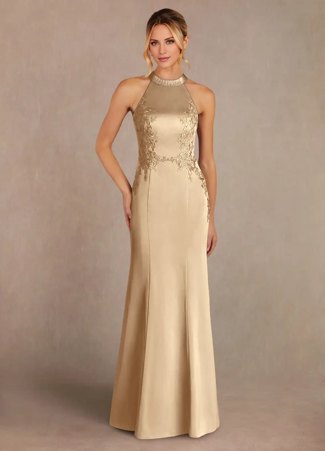 Mermaid Lace Satin Dress Mother of the Bride Dresses