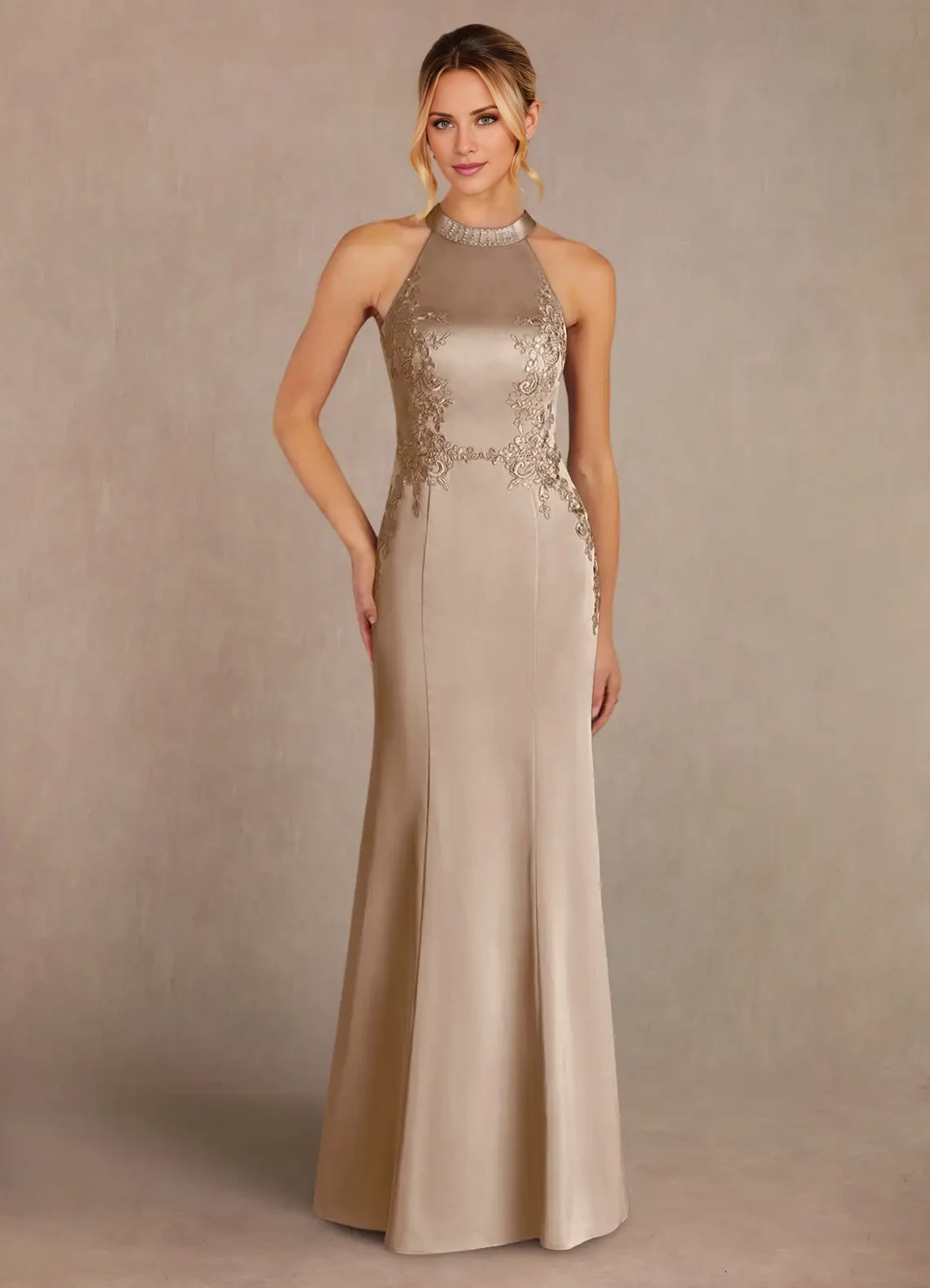 Mermaid Lace Satin Dress Mother of the Bride Dresses