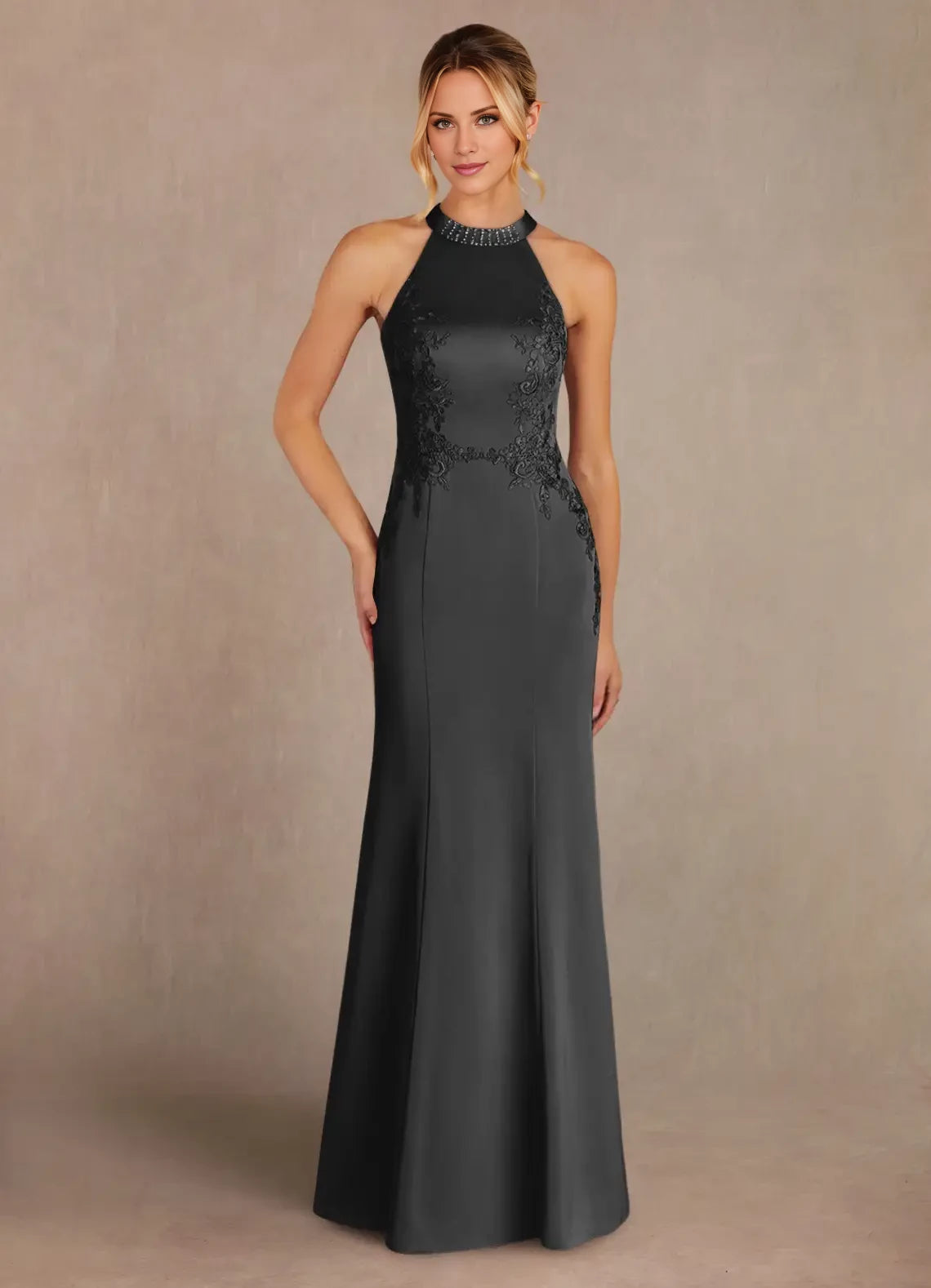 Mermaid Lace Satin Dress Mother of the Bride Dresses