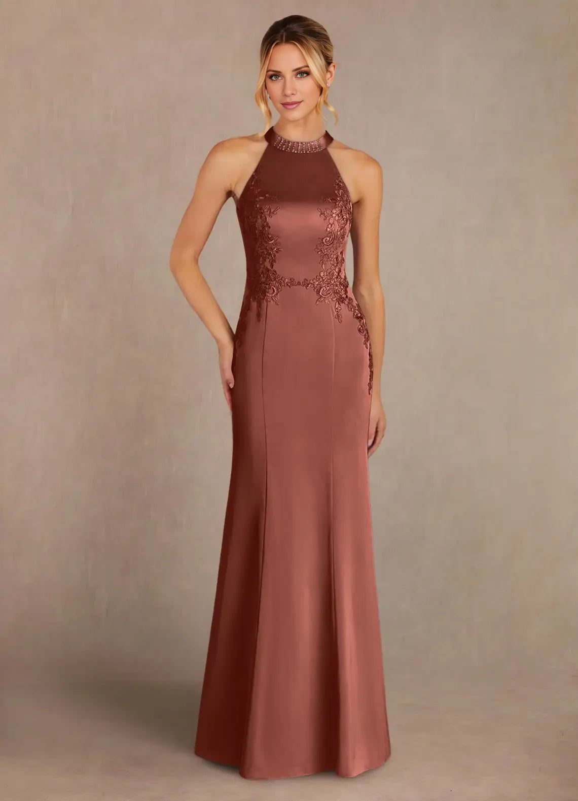 Mermaid Lace Satin Dress Mother of the Bride Dresses