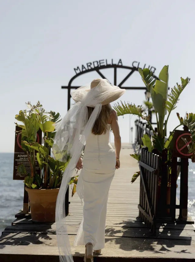 Mermaid Silhouette Backless Bridal Gown with Ruched Waist Detail