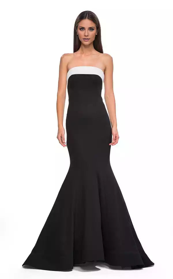 Mermaid Strapless Straight Neckline Floor length Evening Dress