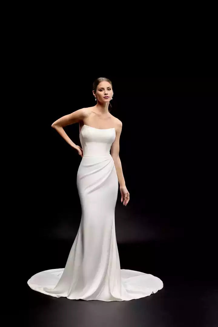 Mopping The Floor Fit Wrap The Buttocks  Gown Wedding Dress