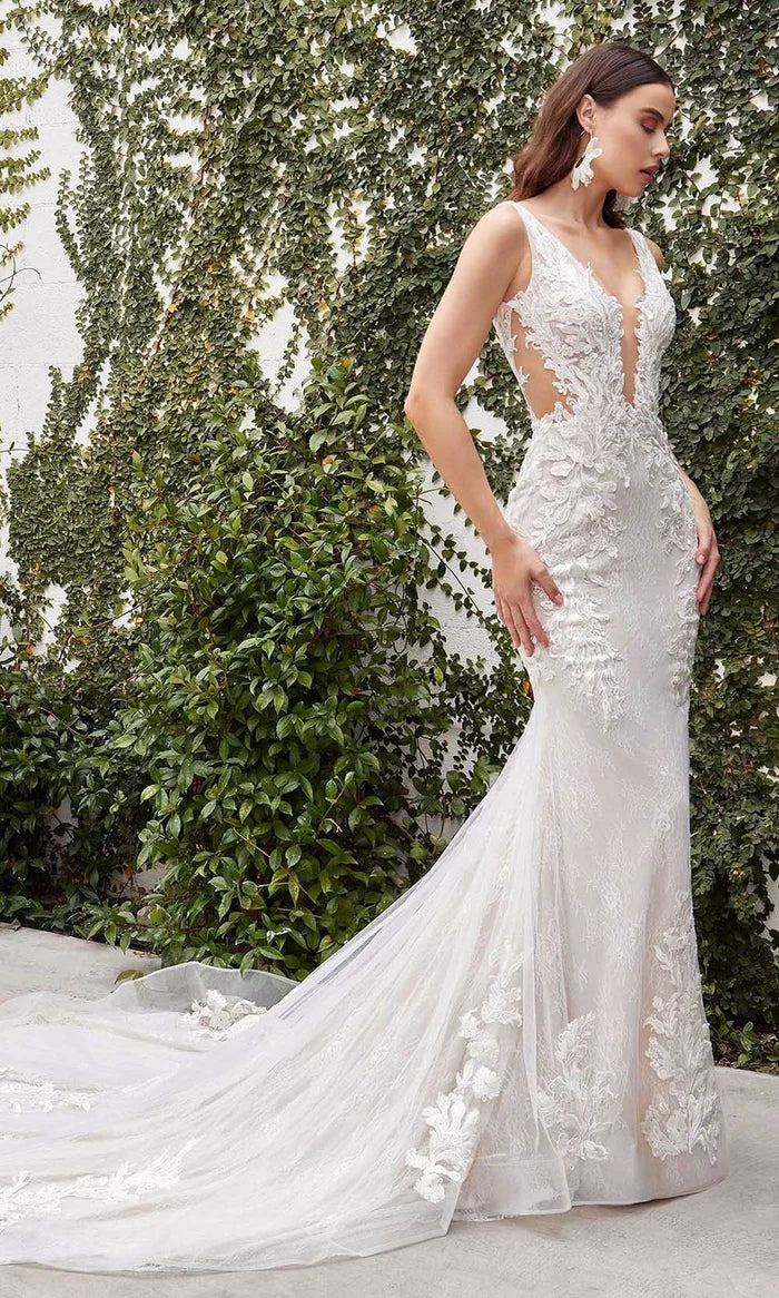 Mopping The Floor Lace Applique Mermaid Bridal Gown Wedding Dresses