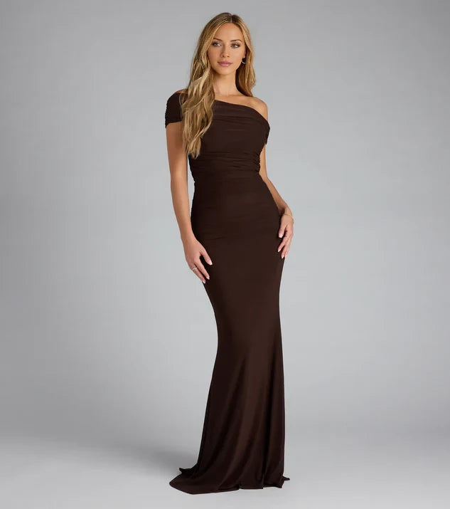 Off-Shoulder Mermaid Formal Dress Prom Dresses