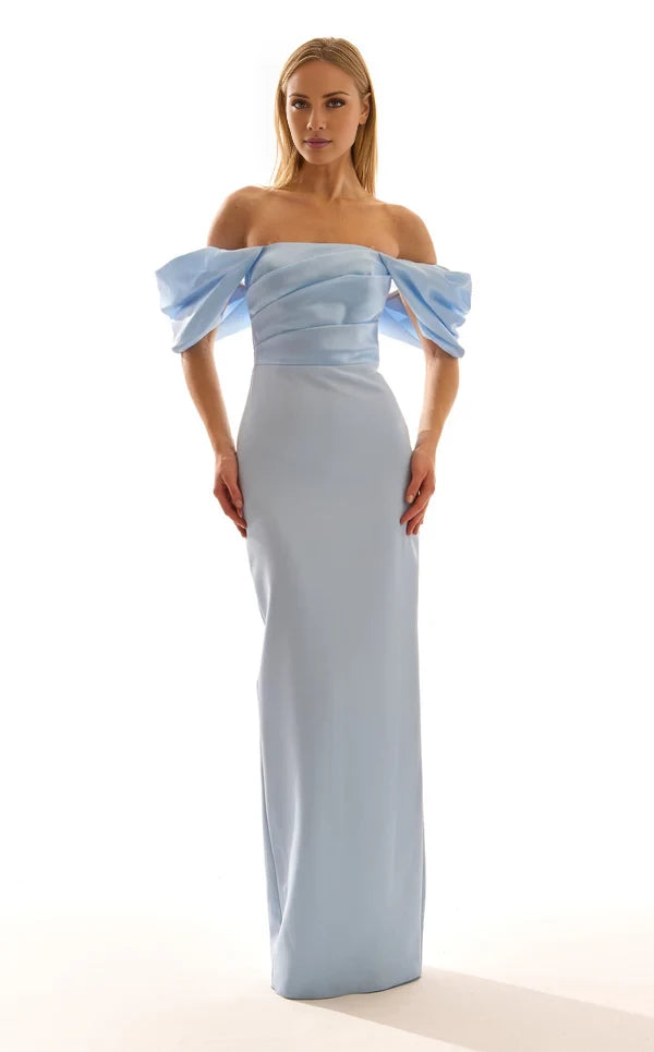 Off-the-Shoulder Satin Dress And to the ground Evening Dresses