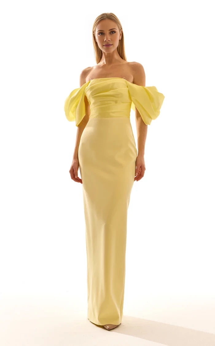 Off-the-Shoulder Satin Dress And to the ground Evening Dresses