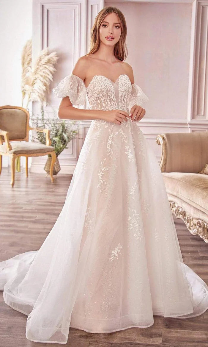 Off Shoulder Puff Bridal Gown Wedding Dresses