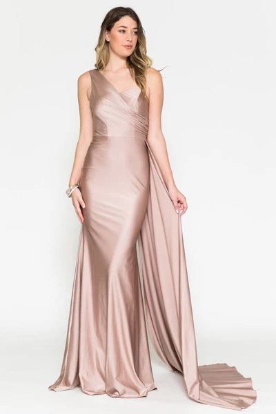 One Shoulder Prom Dress Simple Long Evening Dresses