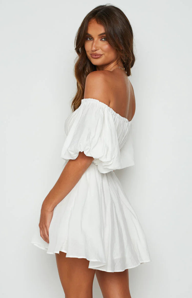 Paradise Puff Sleeve Dress  Homecoming Dresses