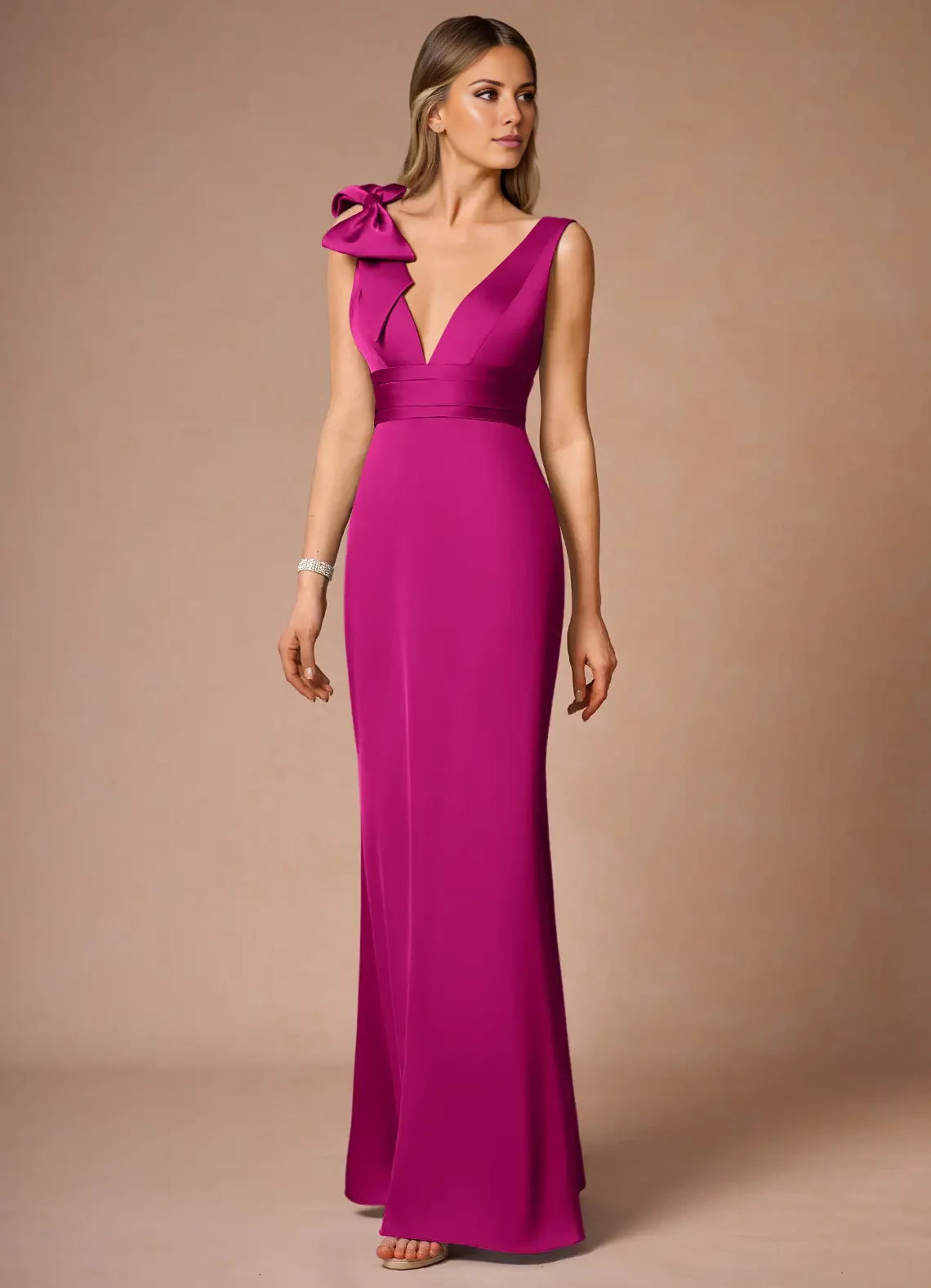 Plunge V Retract Your Wais Maxi Dress Evening Dresses