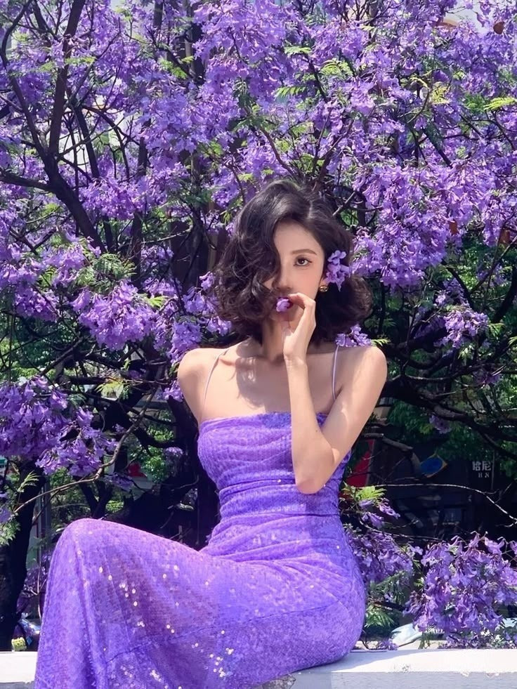 Purple Sequin Maxi Dress – Spaghetti Strap Bodycon Formal Evening Gown